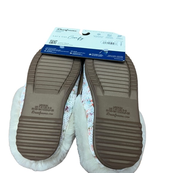 Dearfoam slip on house shoes women’s size 7-8 medium - Picture 4 of 5